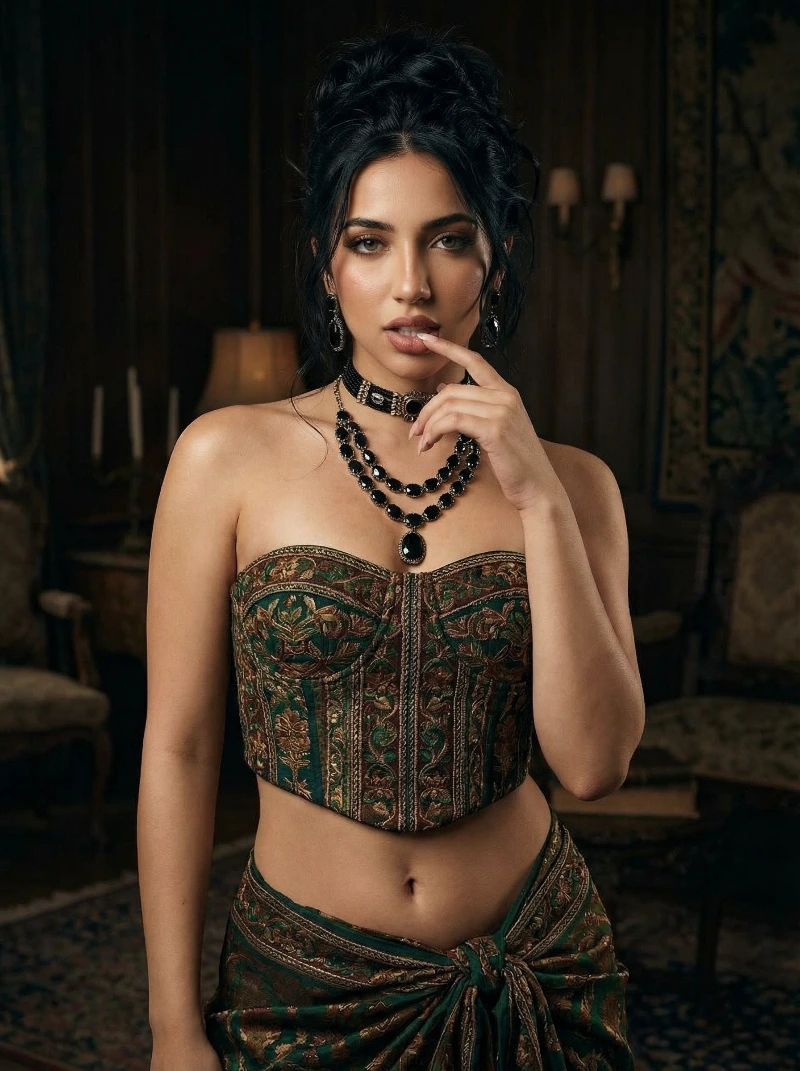 Nano Banana model generation of Dark Luxe Asian Portrait