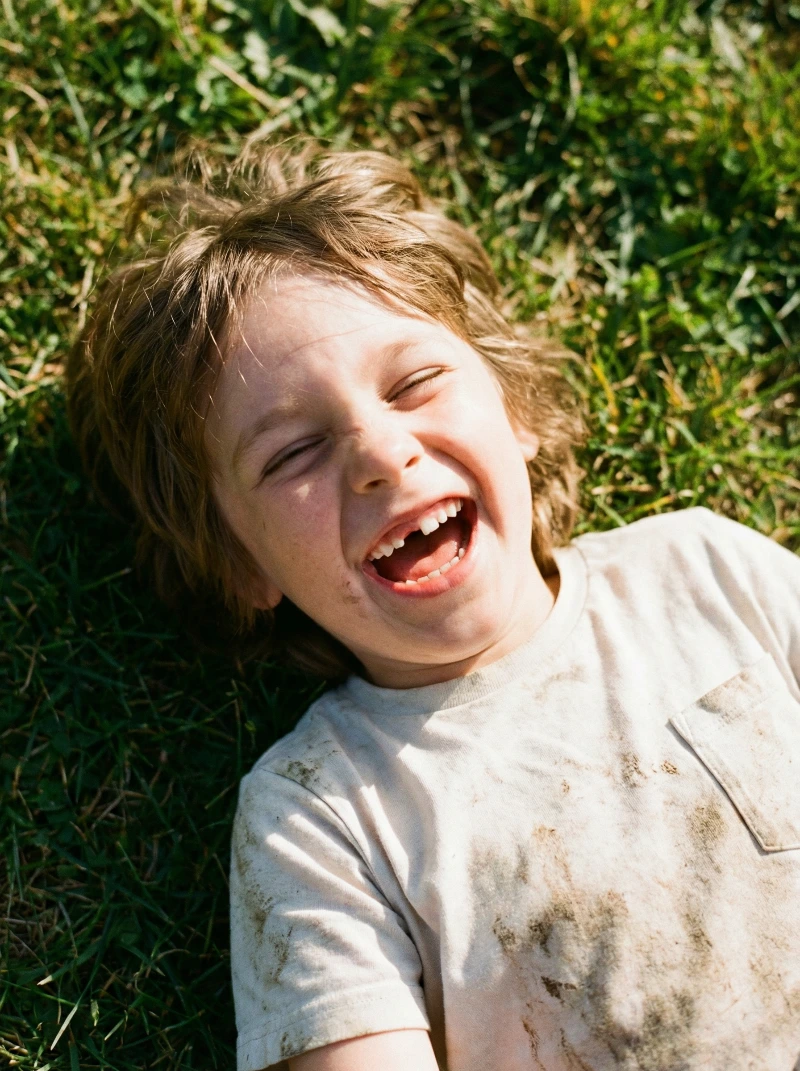 Nano Banana model generation of Hysterical Laughing Child