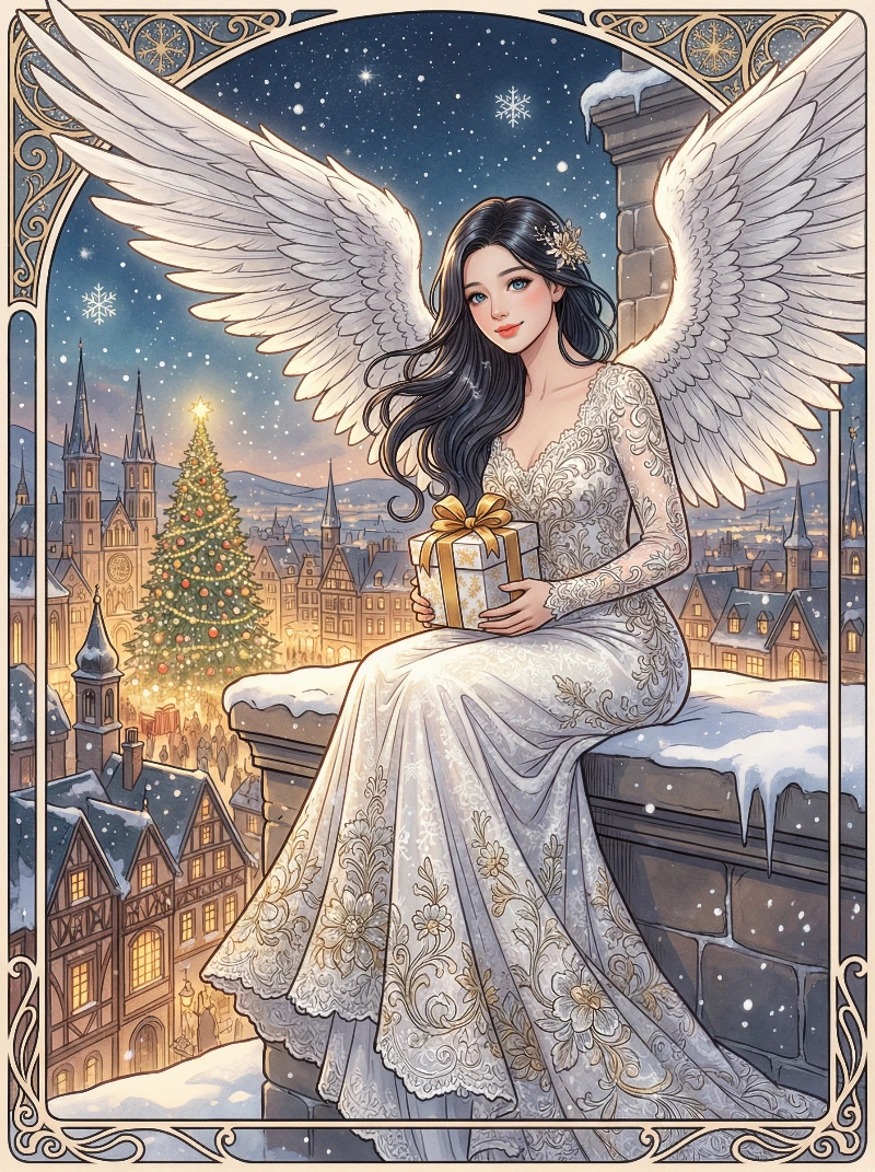 Enchanted Christmas Angel, created using a Nano Banana Prompt
