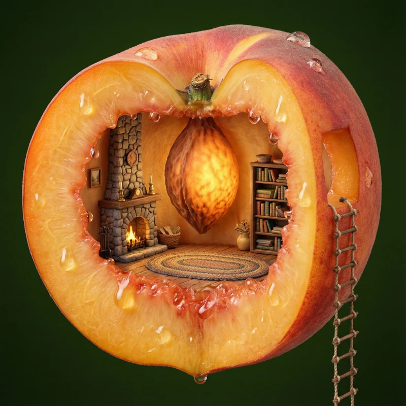 Giant Peach Mini Apartment