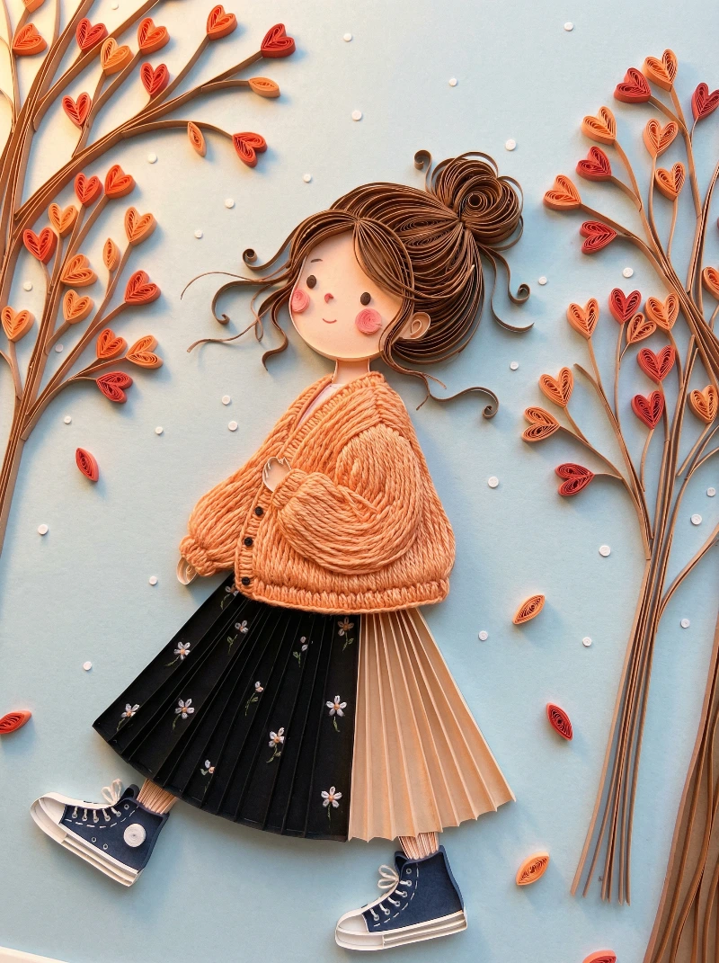 Nano Banana model generation of Whimsical Autumn Dreamscape