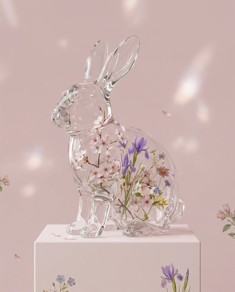 Pastel Rabbit Floral Dream