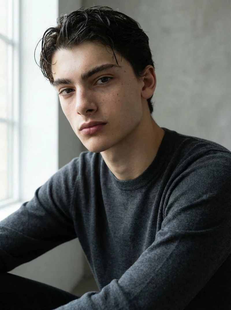 Monochrome Studio Portrait, created using a Nano Banana Prompt