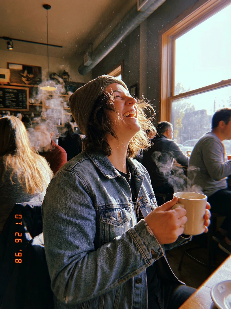 Morning Coffee Laughter, created using a Nano Banana Prompt