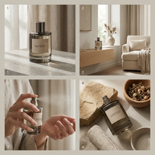 AERÉON Luxe Sensory Grid, created using a Nano Banana Prompt