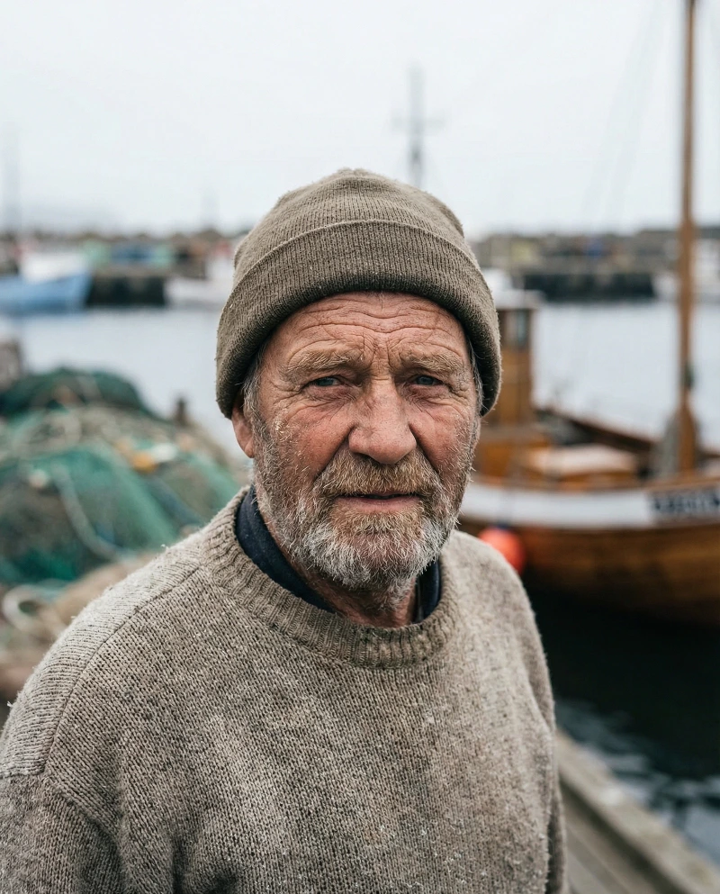 Elderly Fisherman Portrait