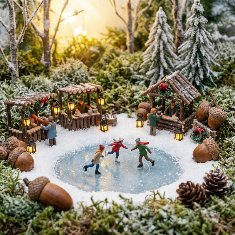 Nano Banana model generation of Tiny Winter Diorama