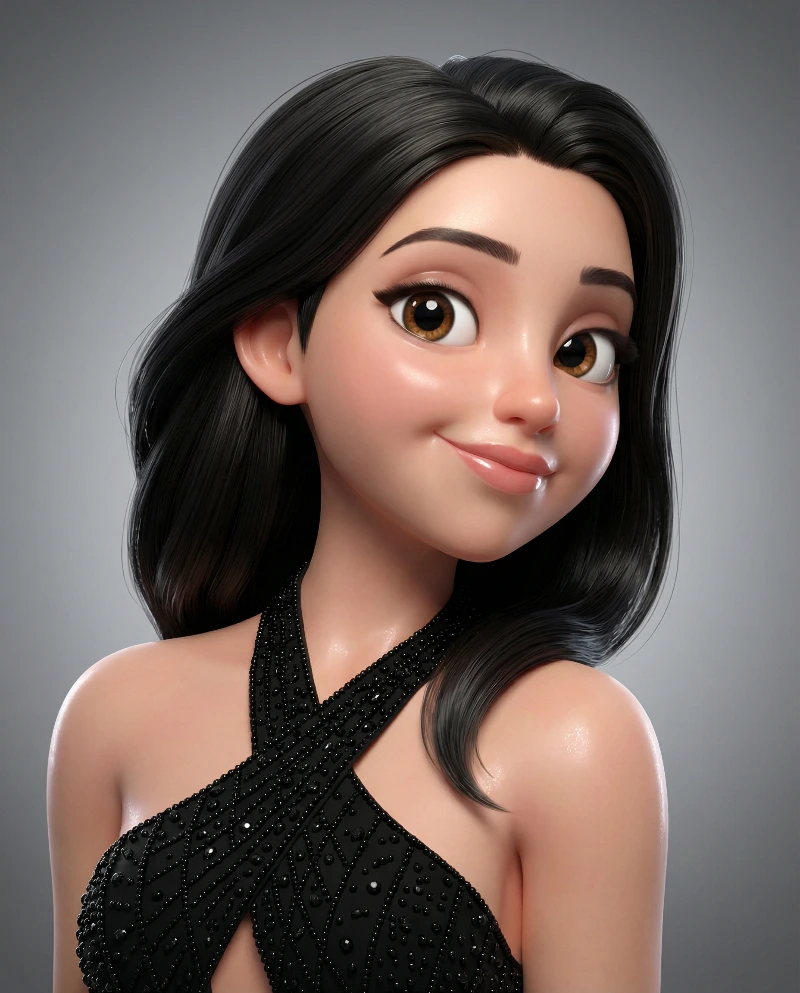 3D Cute Profile Portrait