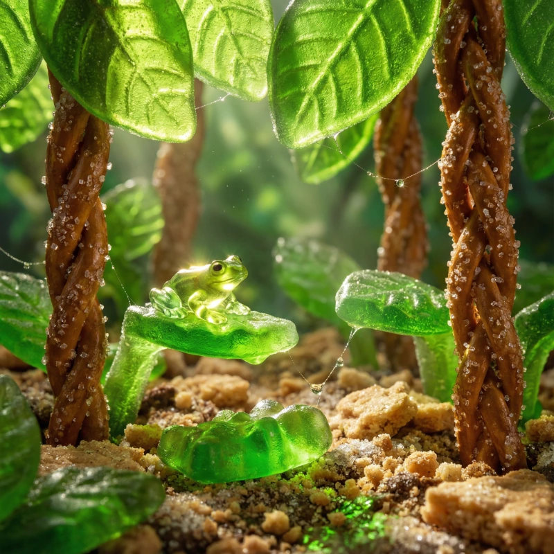 Gummy Rainforest Magic, created using a Nano Banana Prompt