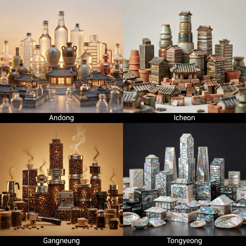 Nano Banana model generation of Korea's Hidden City Arts