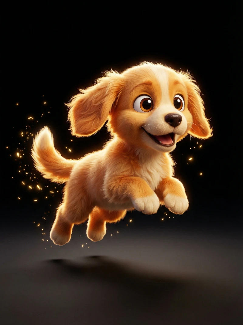 8K Energetic Puppy Jump, created using a Nano Banana Prompt