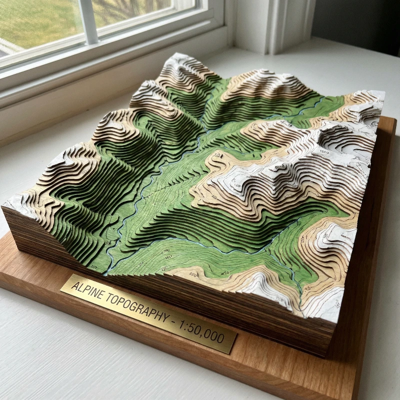 3D Topo Green Peaks