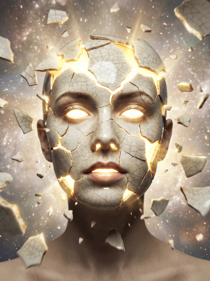 Cracked Porcelain Portrait