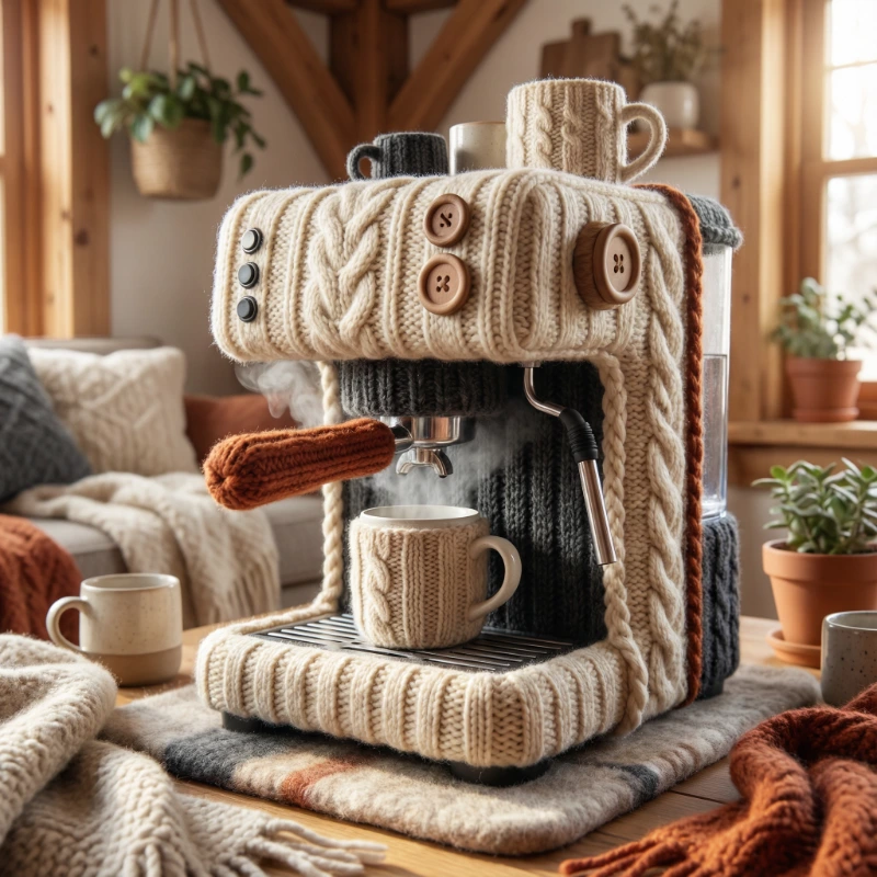 Chunky Knit Coffee Machine