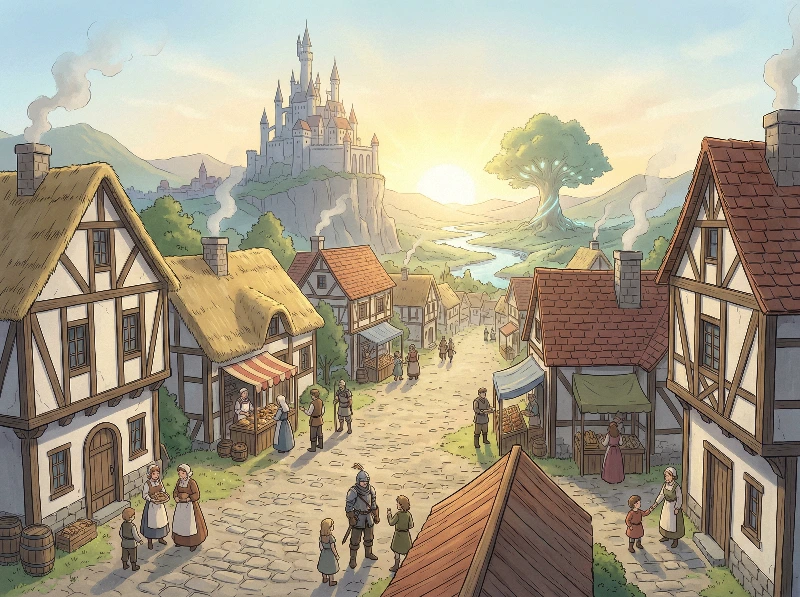 Early Morning Fantasy Village