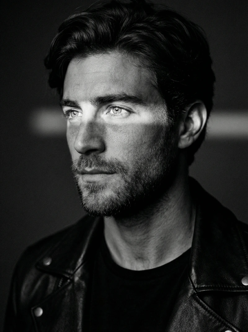 Cinematic Noir B&W Portrait