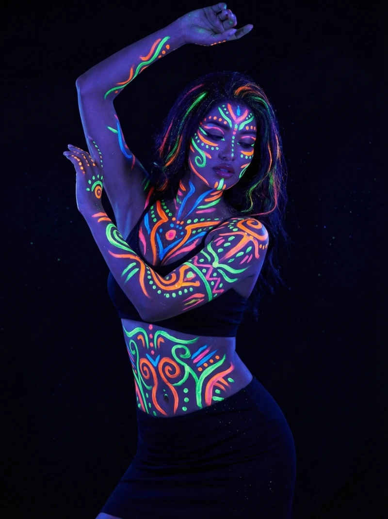 UV Tribal Dance Portrait