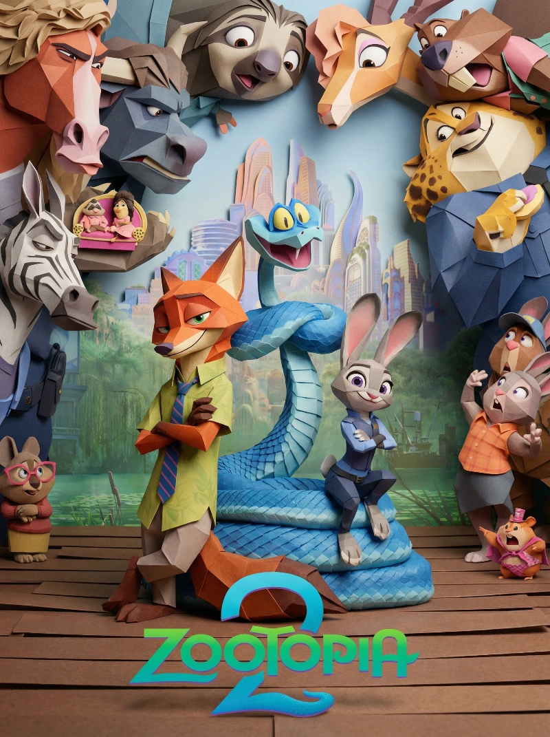 Nano Banana model generation of Origami Movie Poster Transform