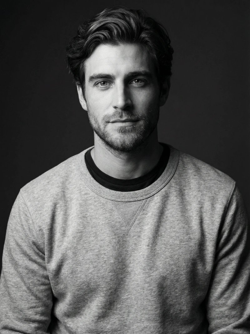 Monochrome Calm Portrait, created using a Nano Banana Prompt