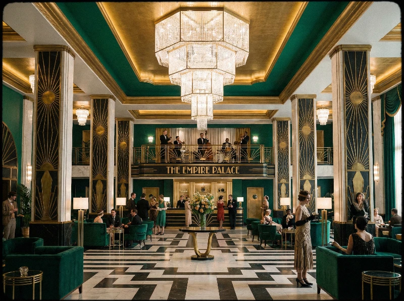 Glam Art Deco Lobby