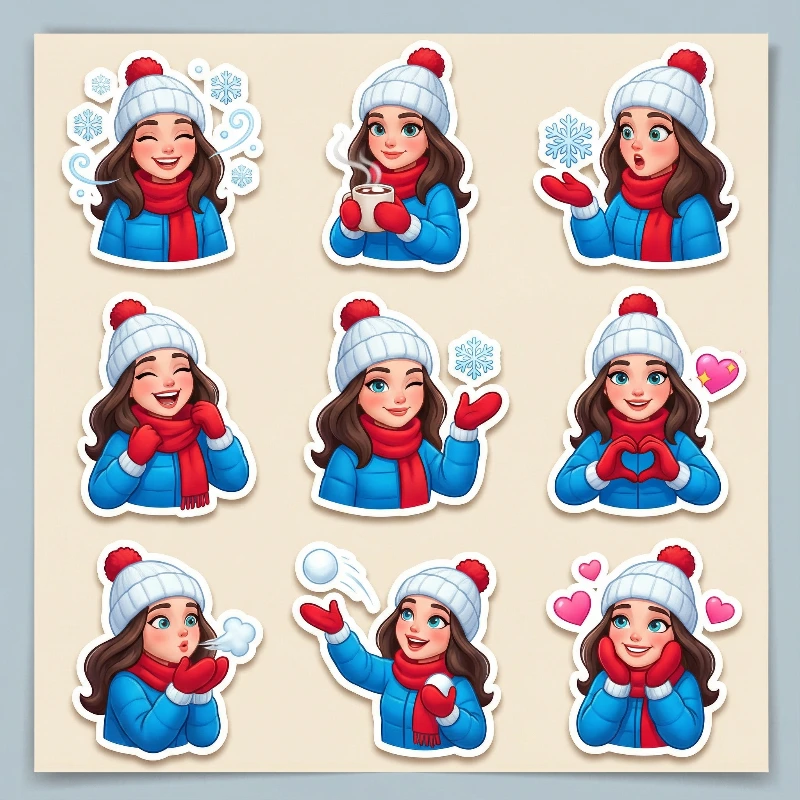 3D Winter Emotion Grid