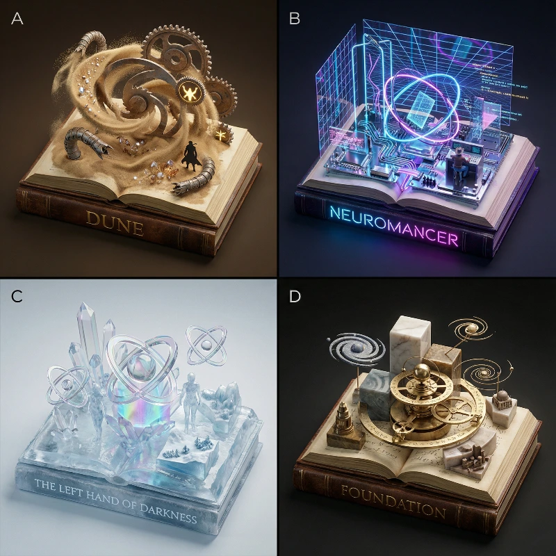 Kinetic Sci-Fi Lit Panels, created using a Nano Banana Prompt