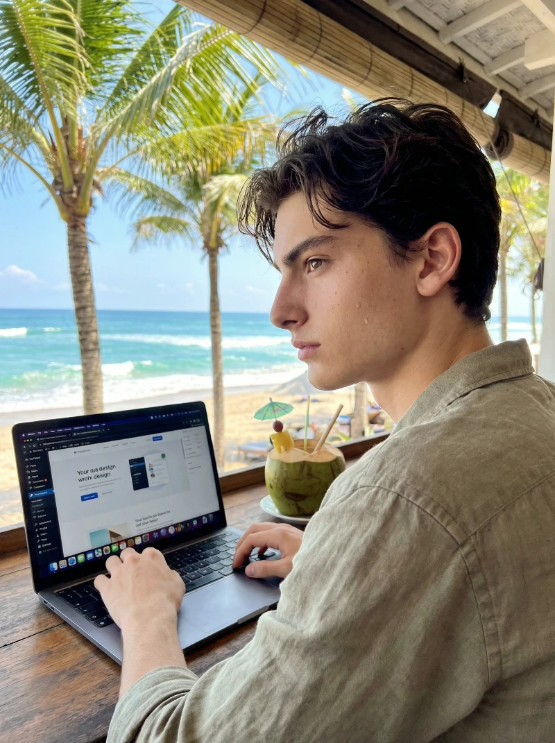 Beachside Freelancer Portrait