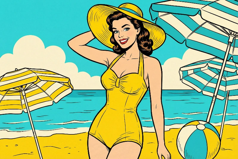 50s Pin-Up Beach Glam