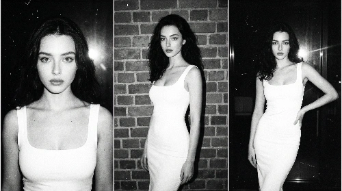 Vintage B&W Model Panels, created using a Nano Banana Prompt