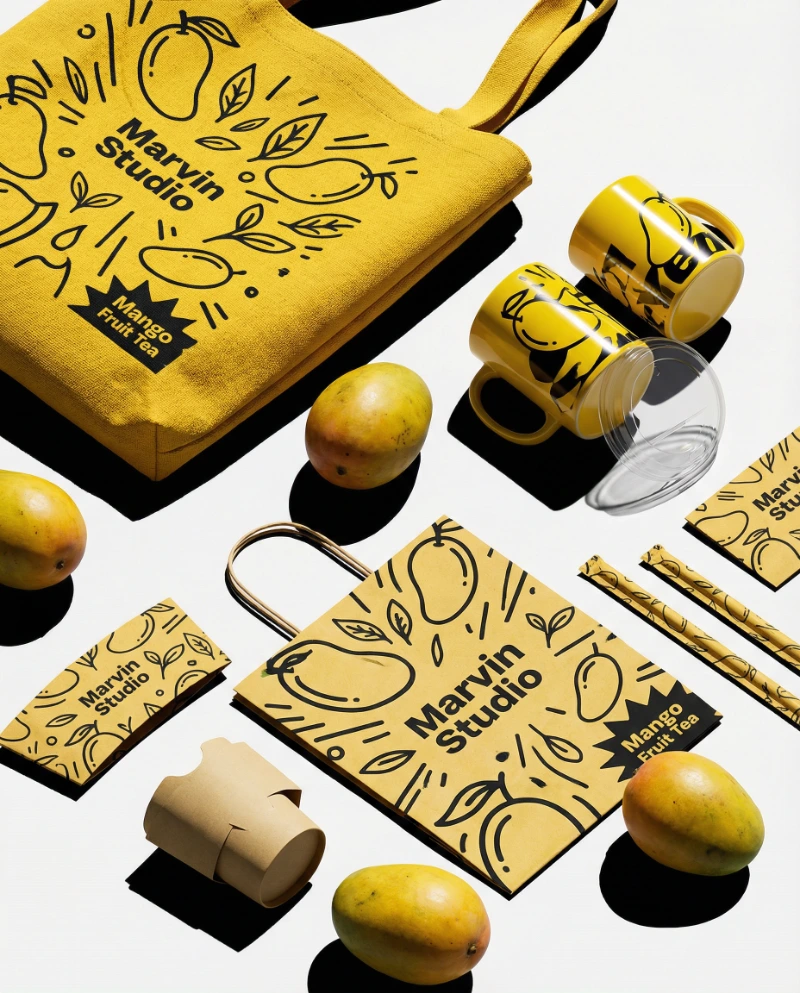 Vibrant Mango Flat Lay