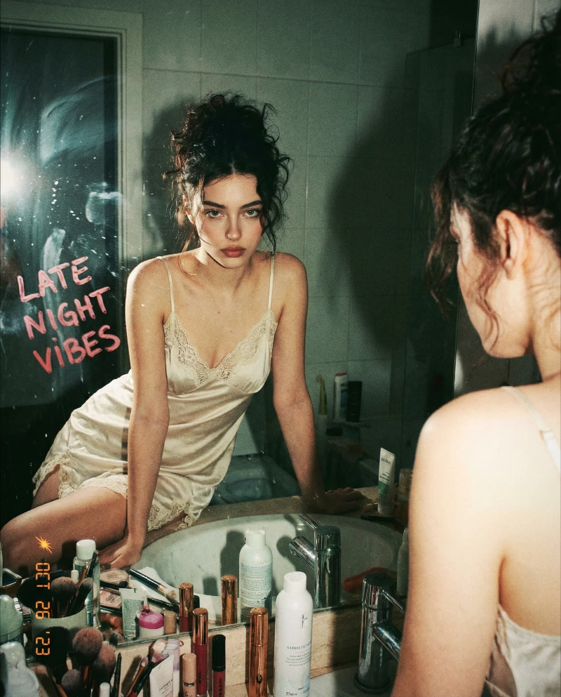 Raw Flash Mirror Portrait