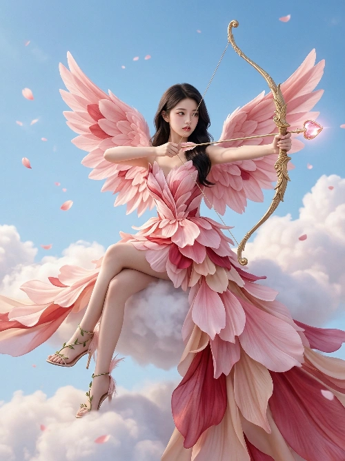 Ethereal Cupid Fashion Port, created using a Nano Banana Prompt