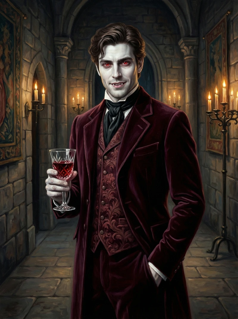 Gothic Vampire Portrait, created using a Nano Banana Prompt