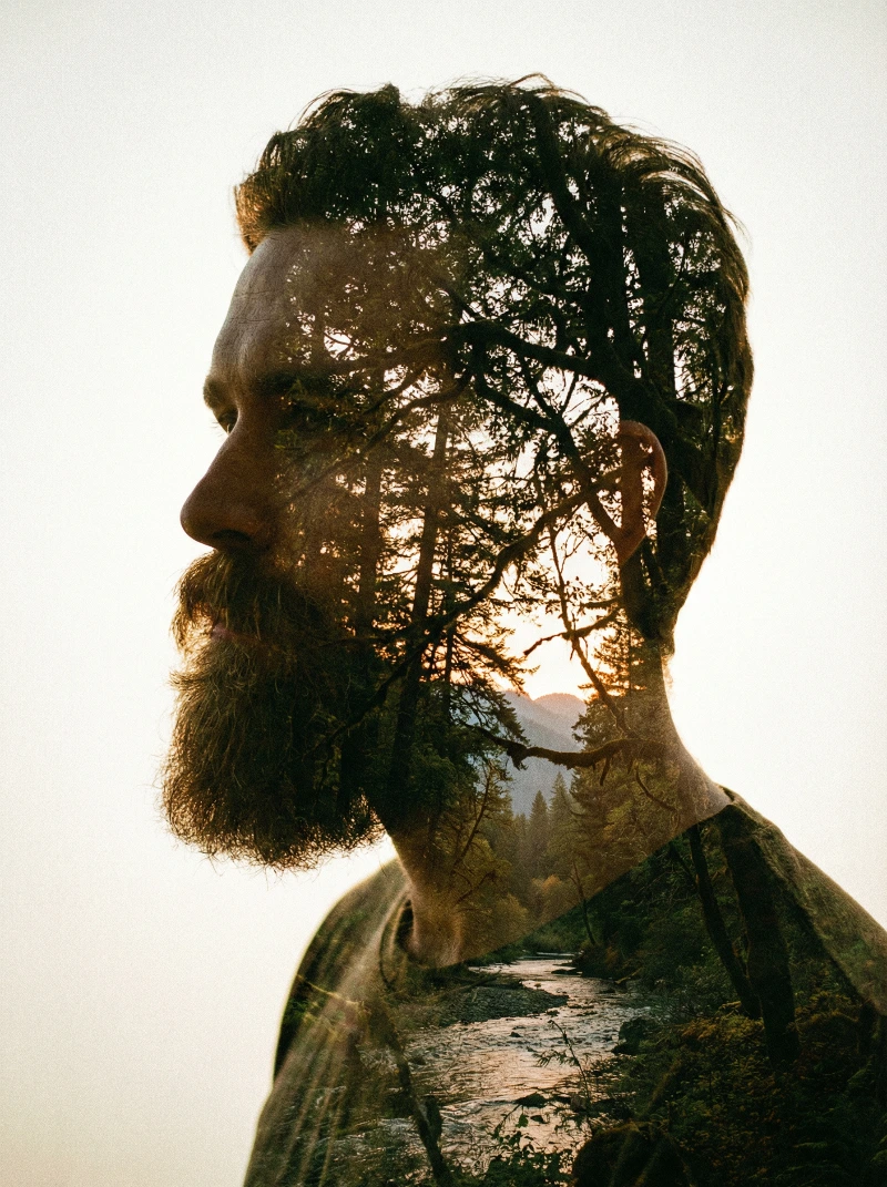 Forest Silhouette Portrait, created using a Nano Banana Prompt