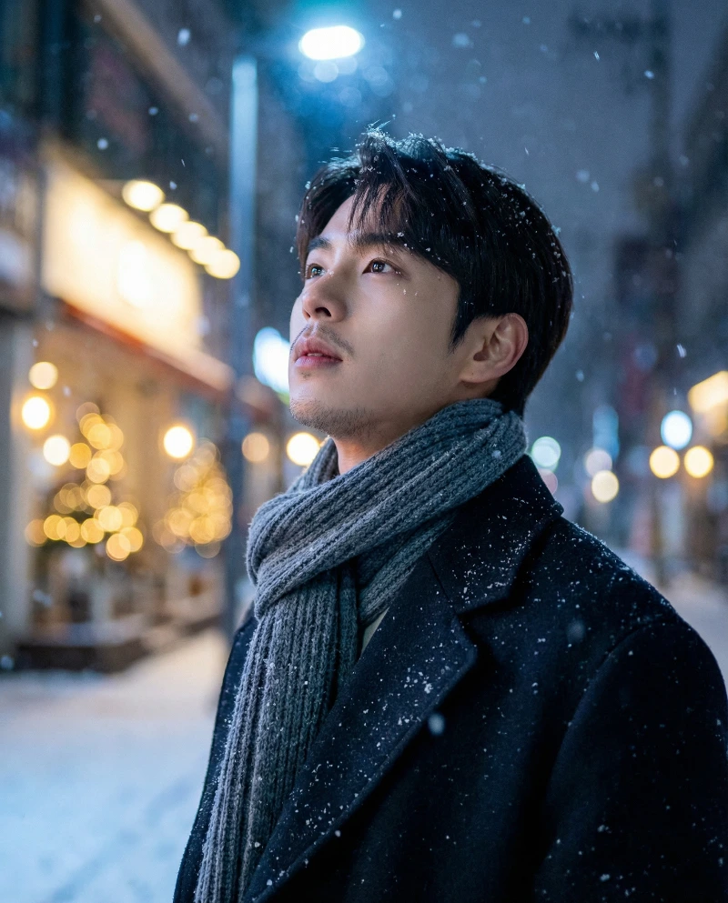 Cinematic Winter Urban Portrait