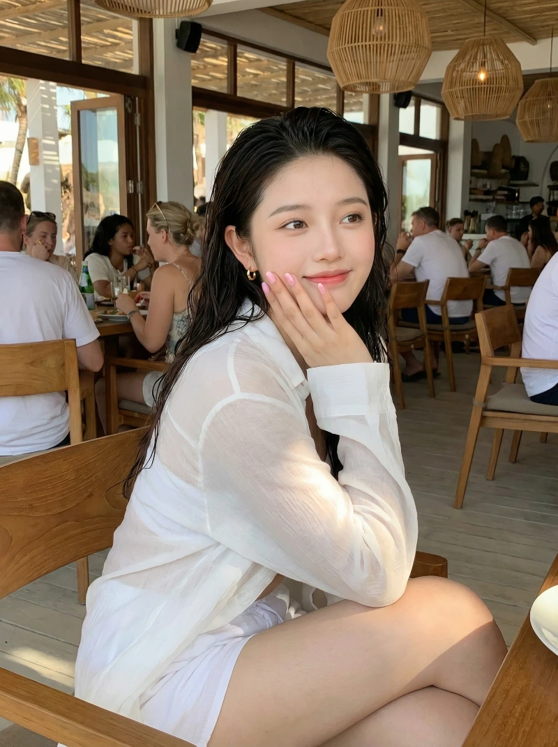 Young Adult Beachside Portrait, created using a Nano Banana Prompt