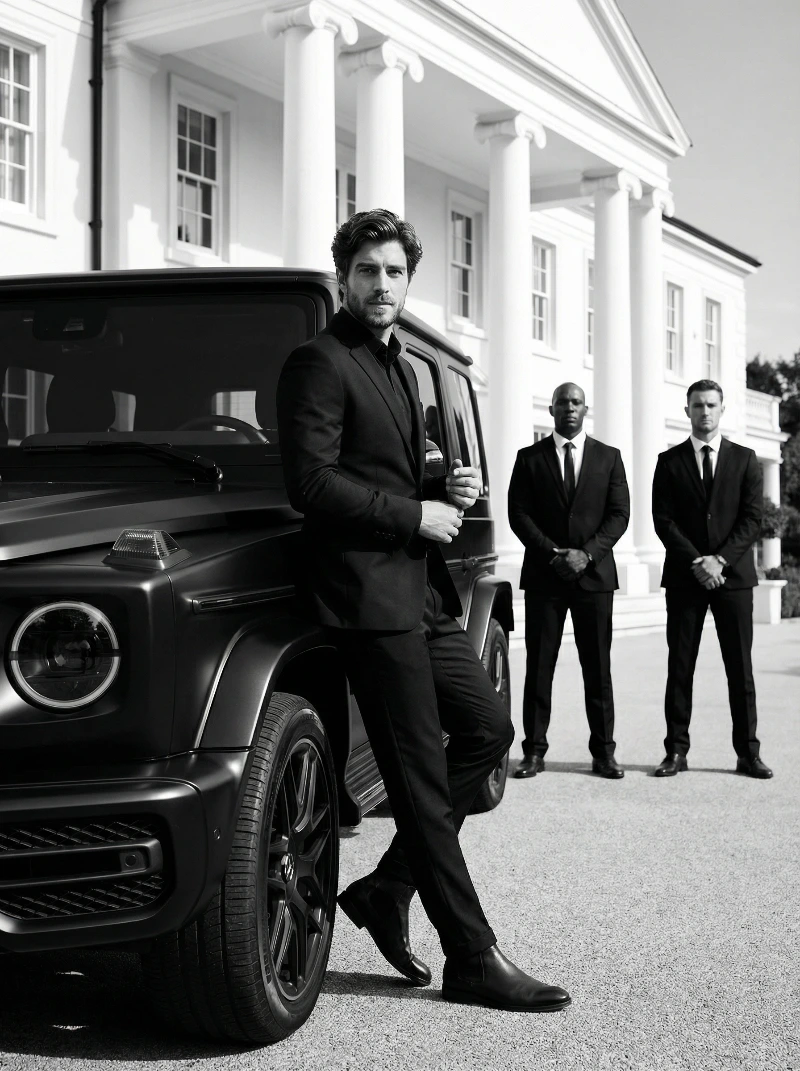 Cinematic B&W Luxe Portrait