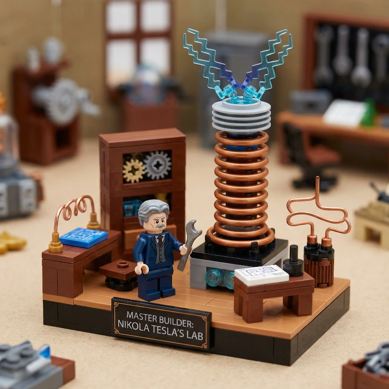 Nano Banana model generation of Tesla's Brick Lab Retelling