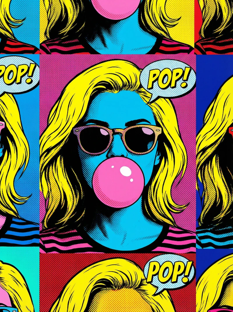 Bubblegum Pop Portrait