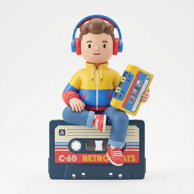 Nostalgic 3D Cassette Boy