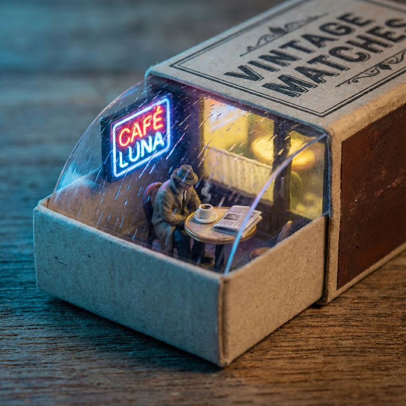 Vintage Matchbox Noir, created using a Nano Banana Prompt