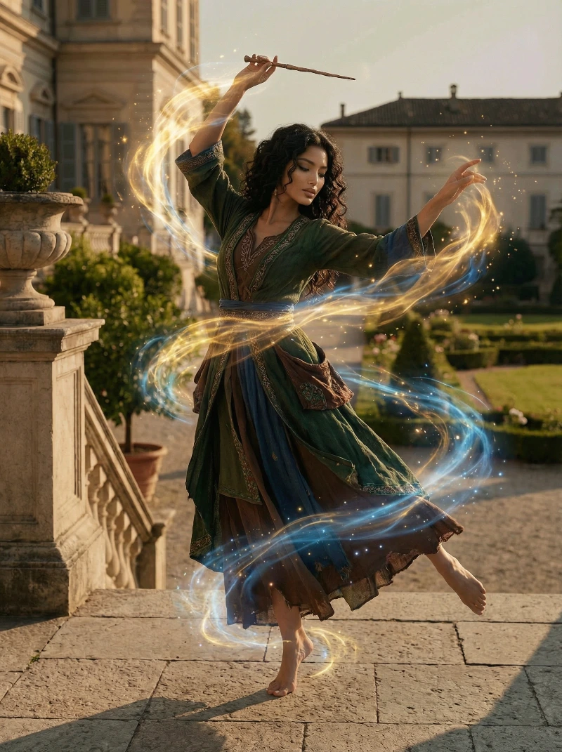 Ethereal Mystical Dance, created using a Nano Banana Prompt