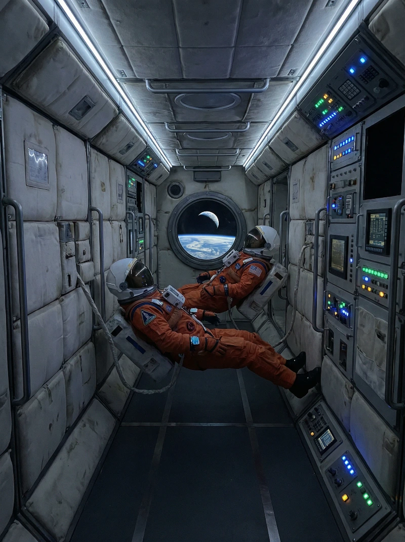 Nano Banana model generation of Near-Future Space Corridor