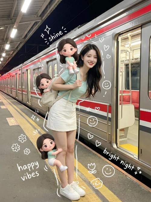 Cheerful Night Train Chibis