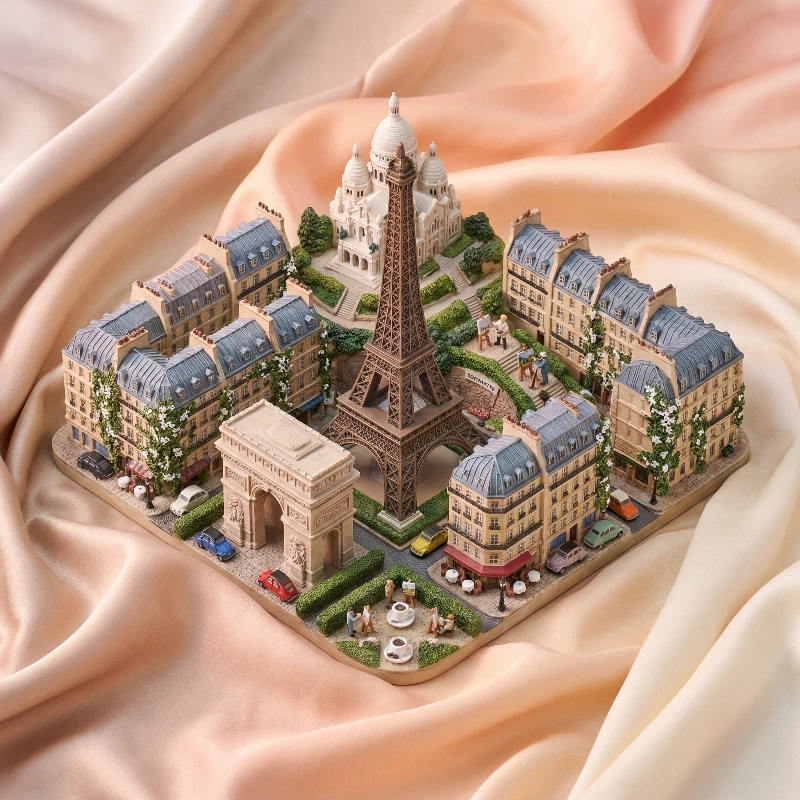 Ethereal Paris Miniature Scene