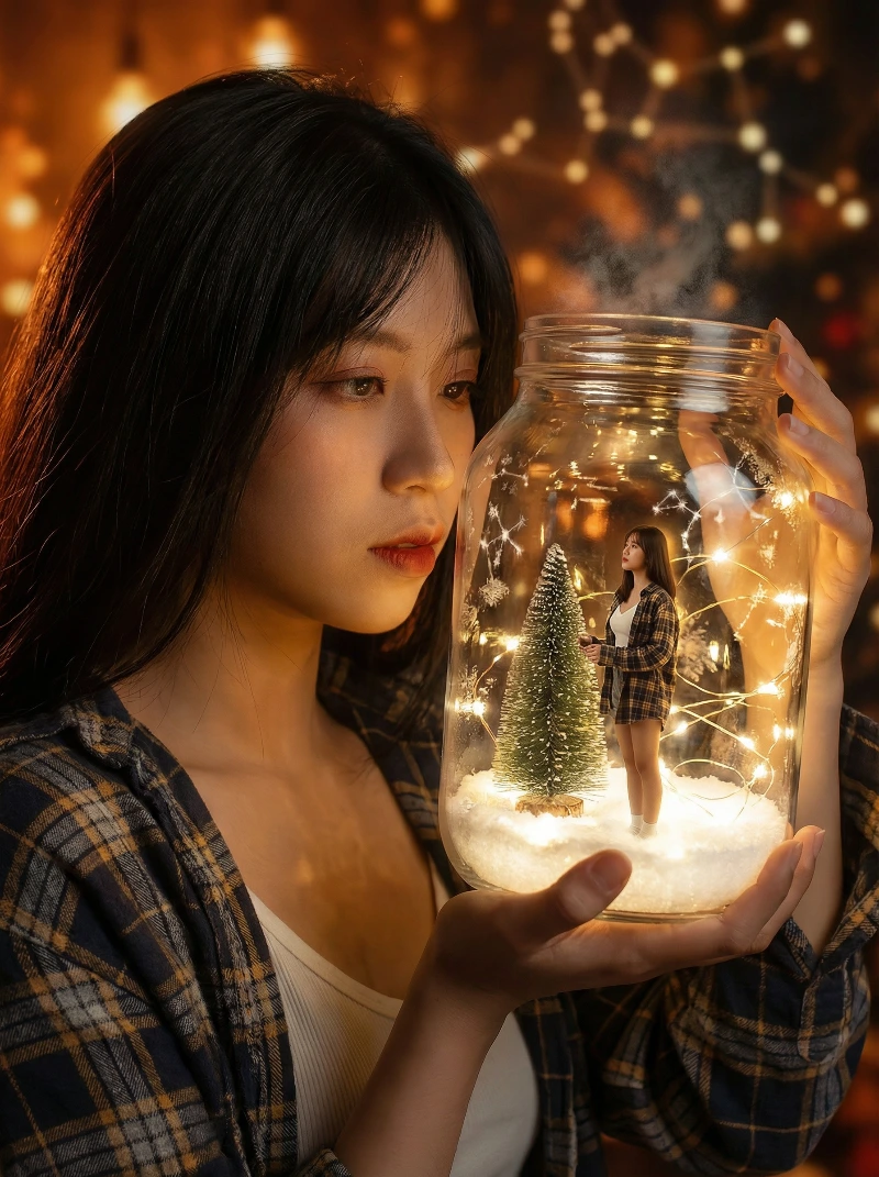 Christmas Inner Outer Portrait, created using a Nano Banana Prompt