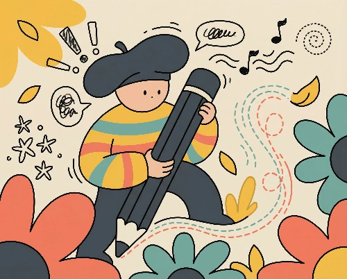 Nano Banana model generation of Whimsical Artist's Playful Scene