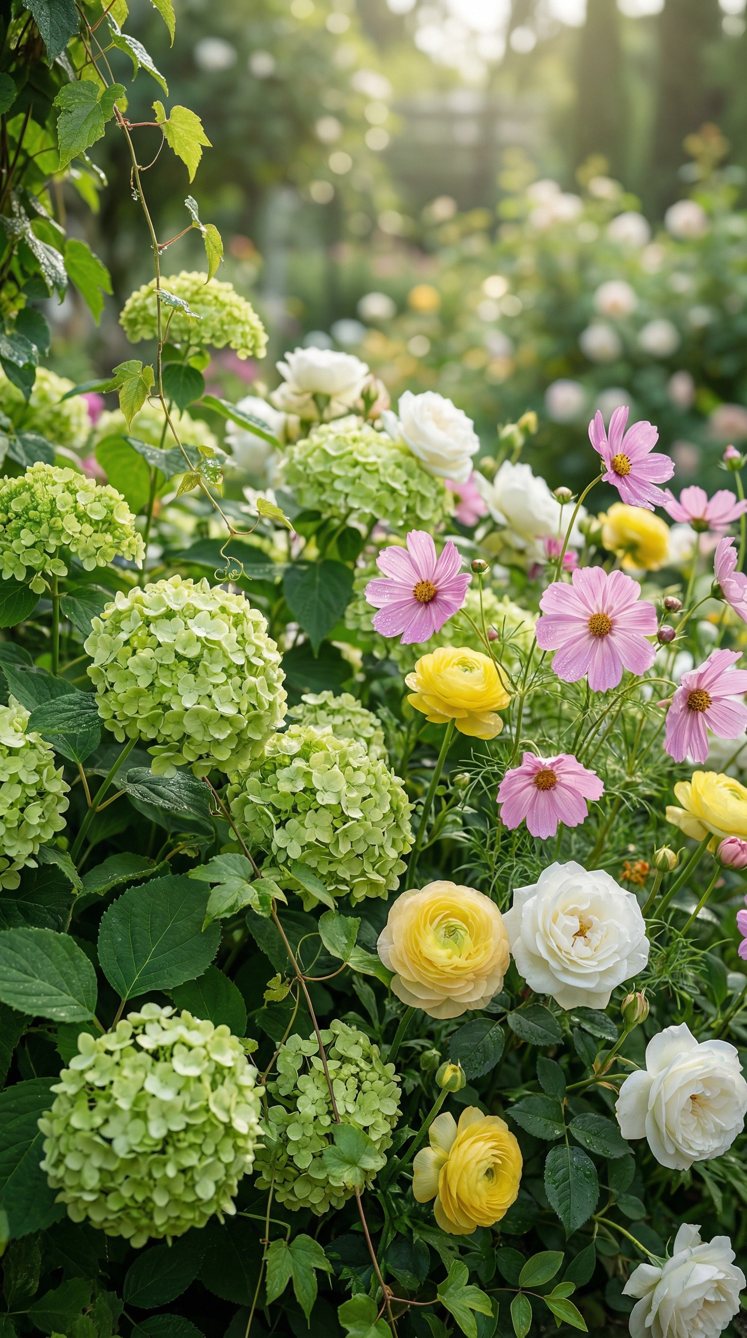 Vibrant Green Flower Bloom