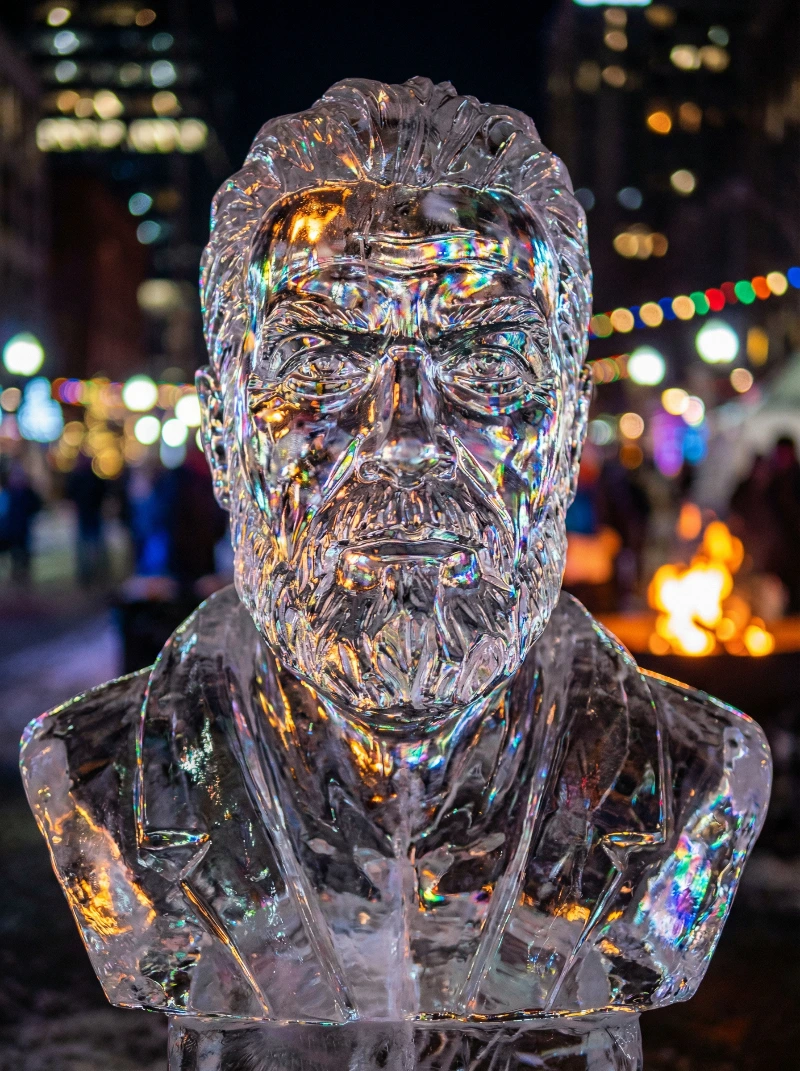 Ice Carved Portrait, created using a Nano Banana Prompt