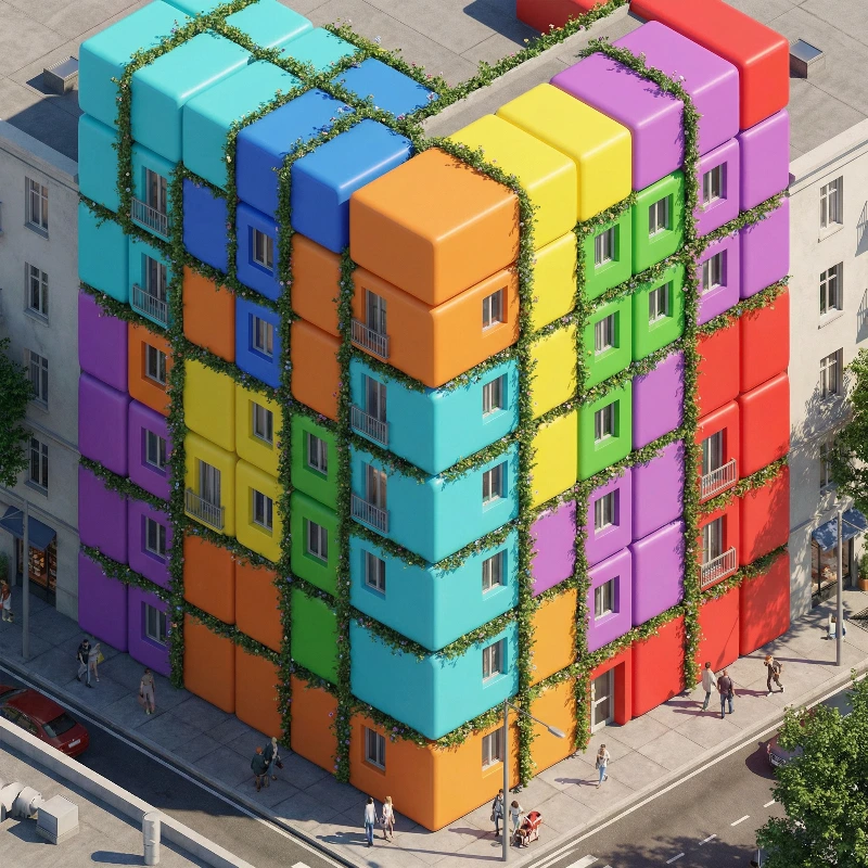 Vibrant Tetris Apartments